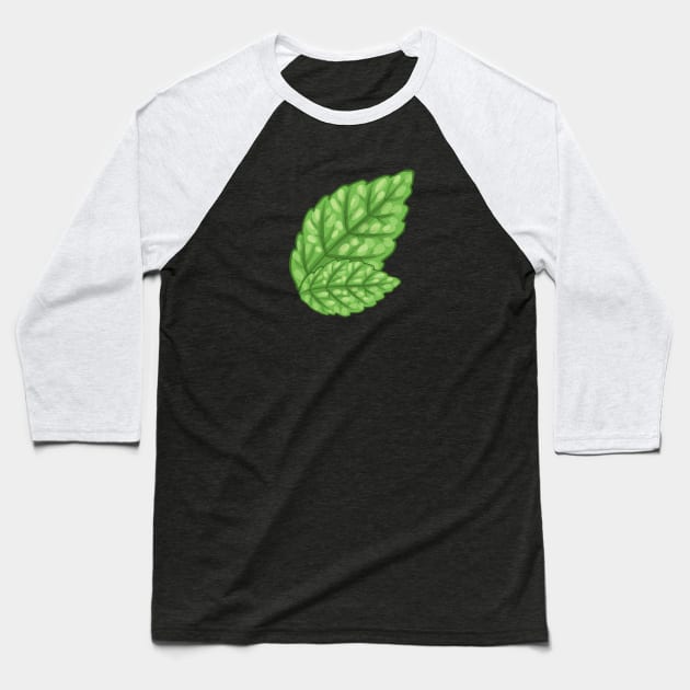 Cool Leaf Baseball T-Shirt by LineXpressions